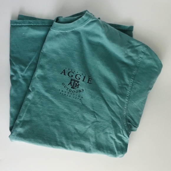 Comfort Colors Texas Am Large Teal Fish 